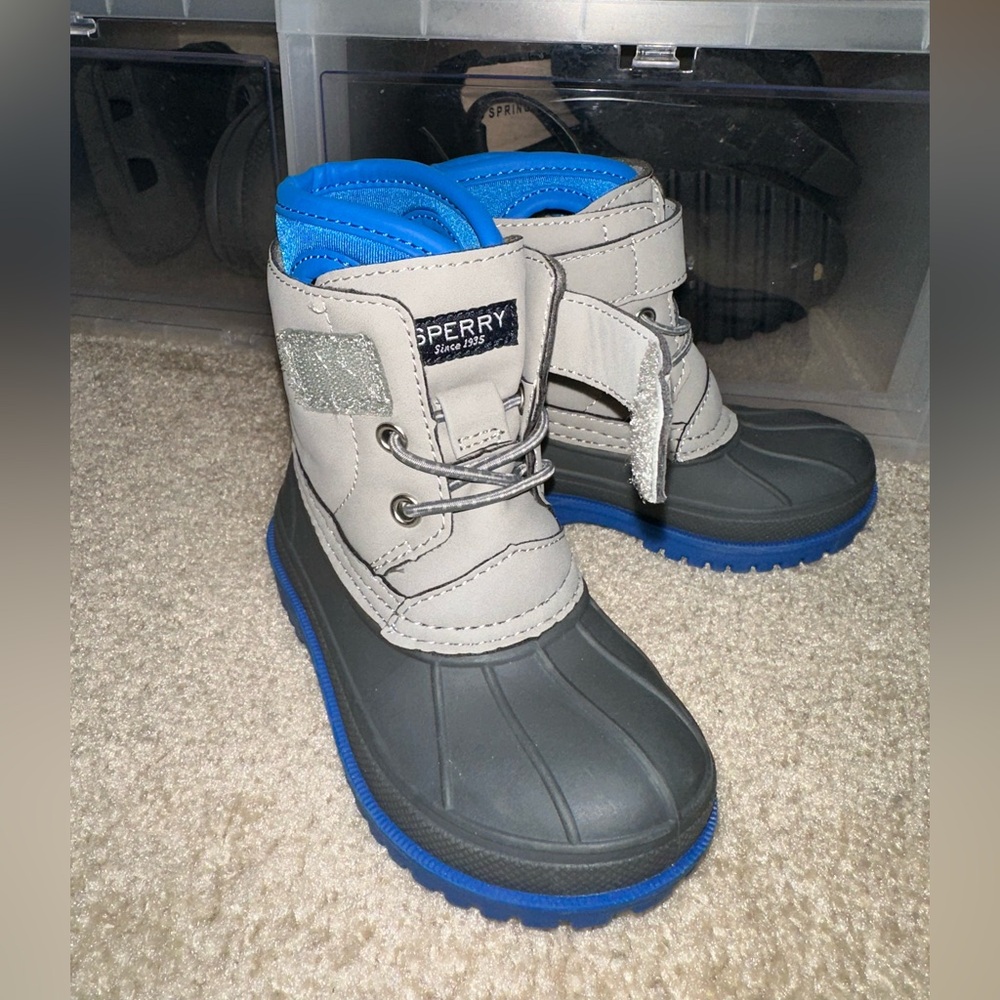 Sperry Kids Gray, Blue, Black Waterproof Winter Boots